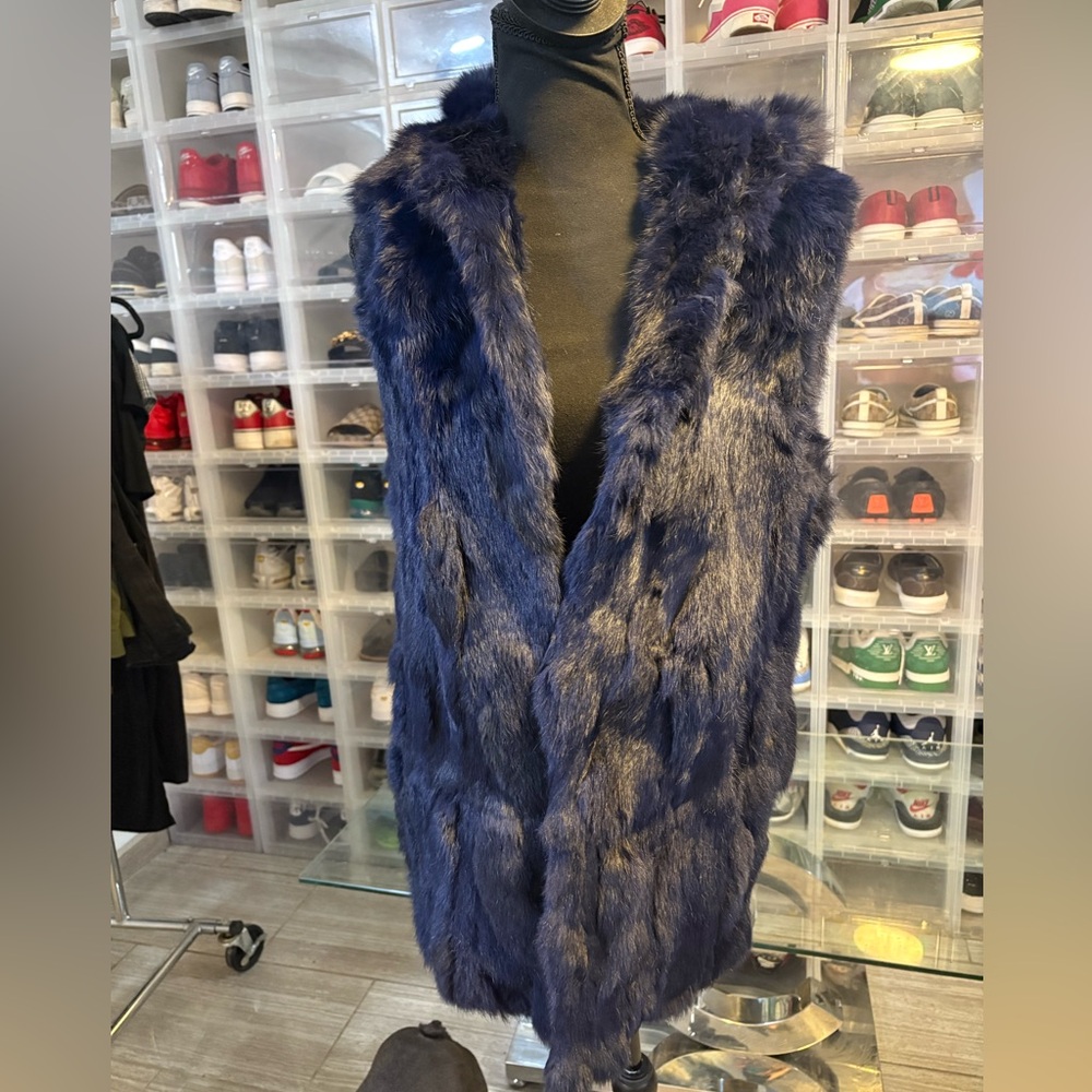 Adrienne Landau Rabbit Fur Vest